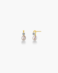 Pearl & CZ Teardrop Earrings