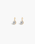 14K Gold Plated CZ Drop Earrings