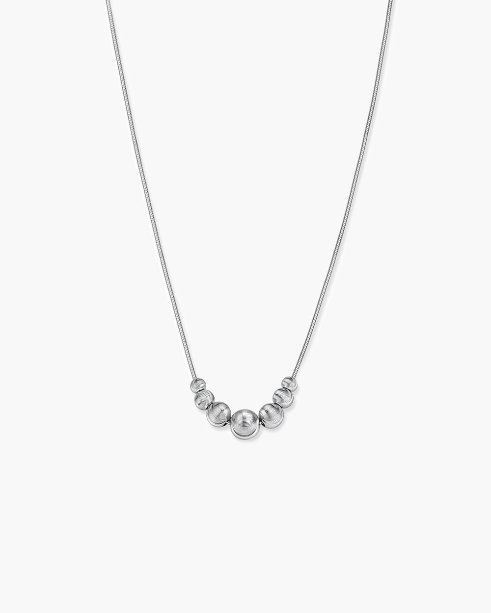 Silver Bead Chain Necklace