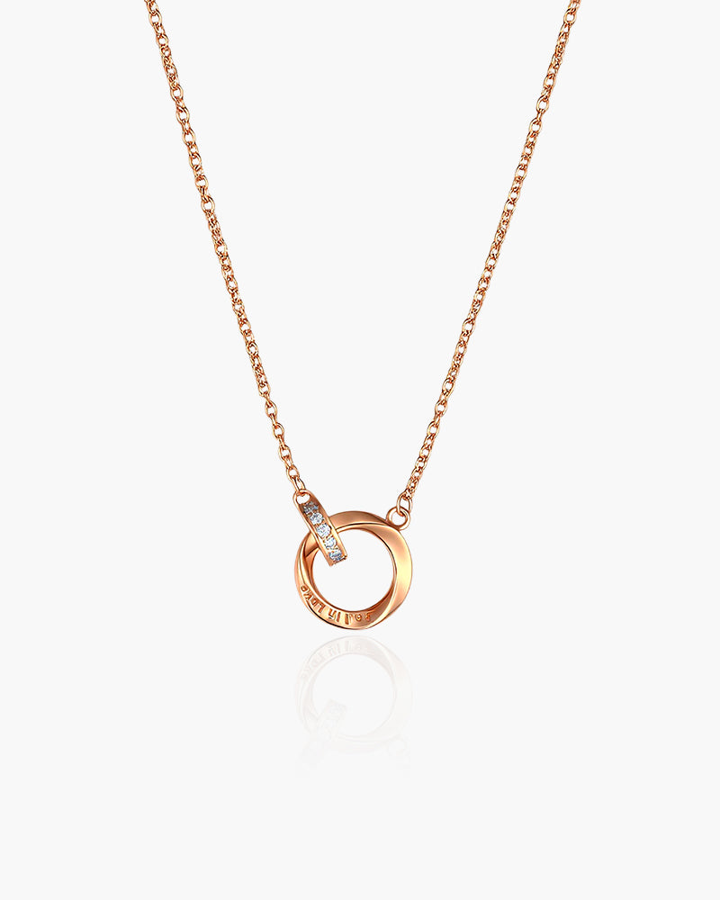CZ Circle Pendant Necklace