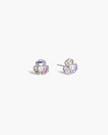 Shell Pearl & CZ Stud Earrings