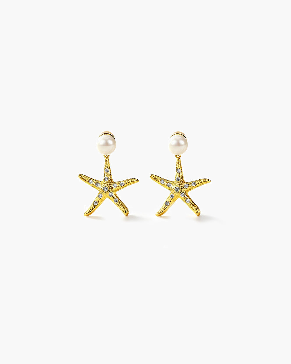 Pearl & CZ Statement Drop Earrings