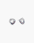Enamel Double Hoop Stud Earrings