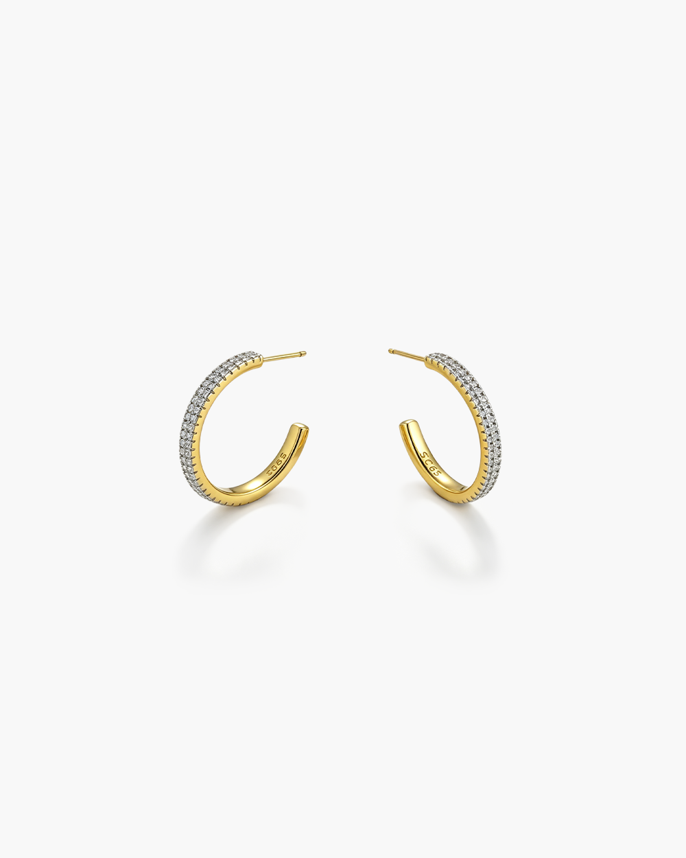 Linear CZ Drop Earrings