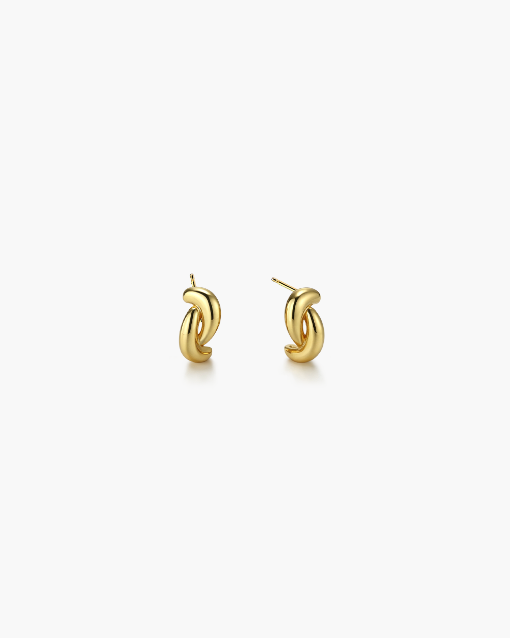 Interlock Link Hoop Earrings