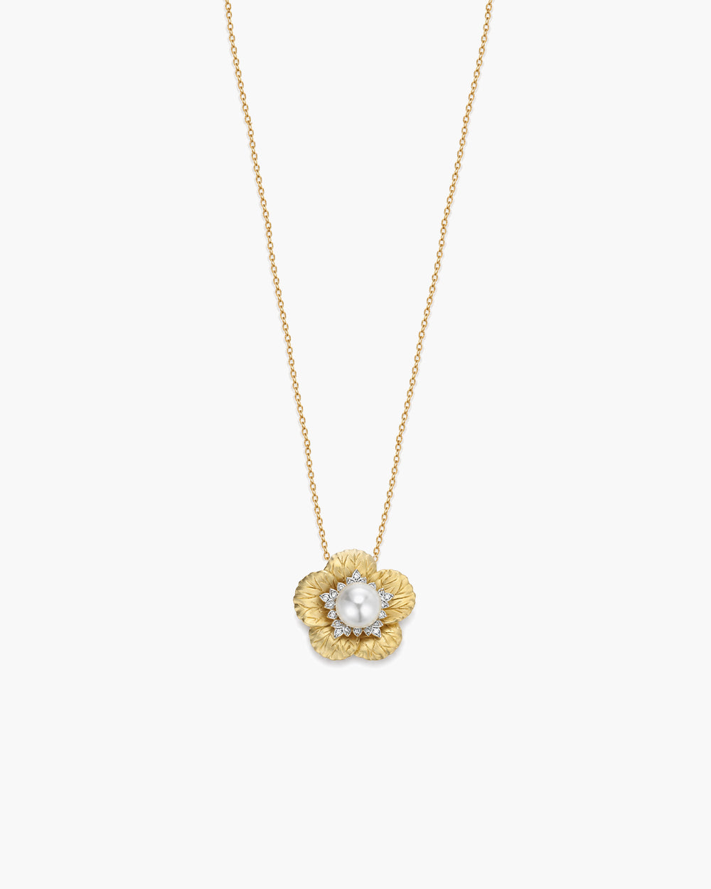18K Gold Plated 3D Petal Necklace