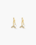 Shell Pearl Linear Drop Earrings