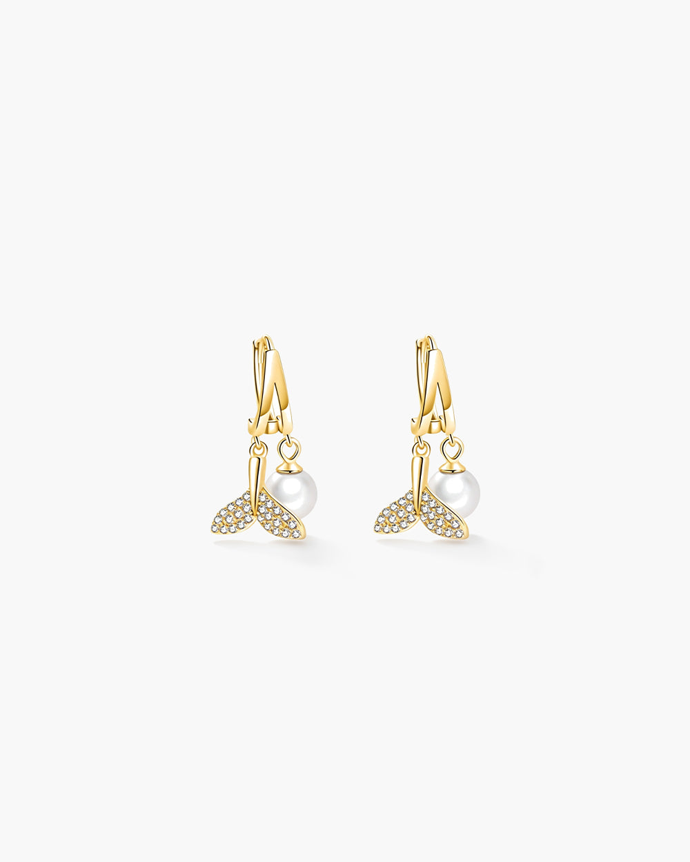 Shell Pearl Linear Drop Earrings