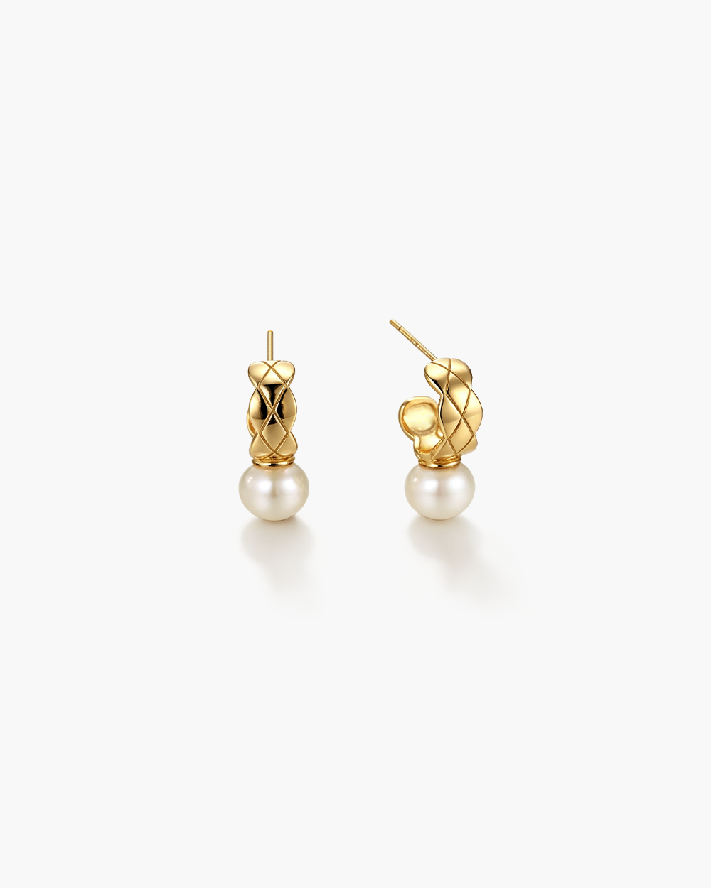 Pearl Bar Stud Earrings
