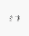 Silver Teardrop Stud Earrings