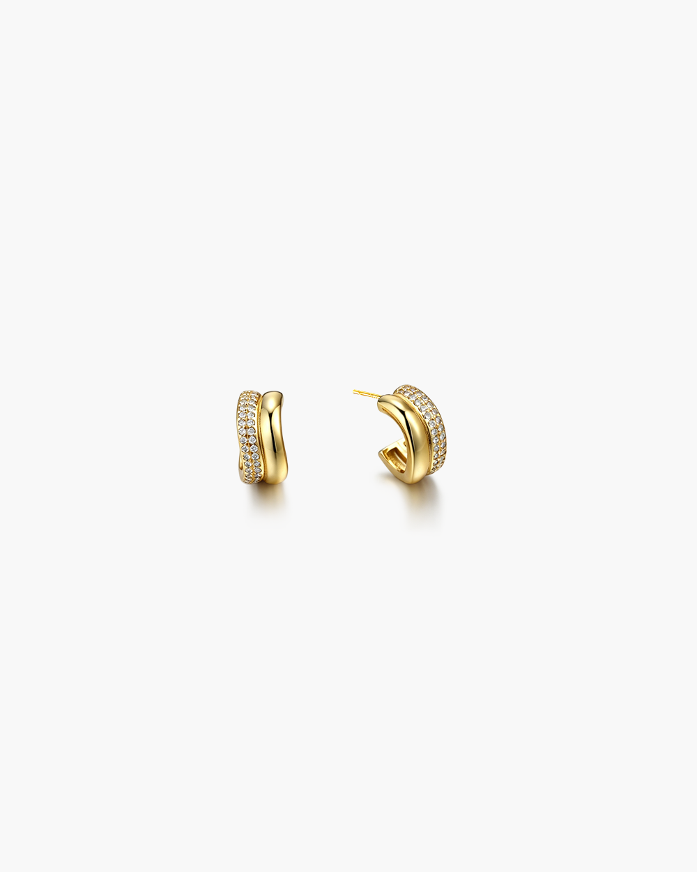Oval CZ Drop Earrings