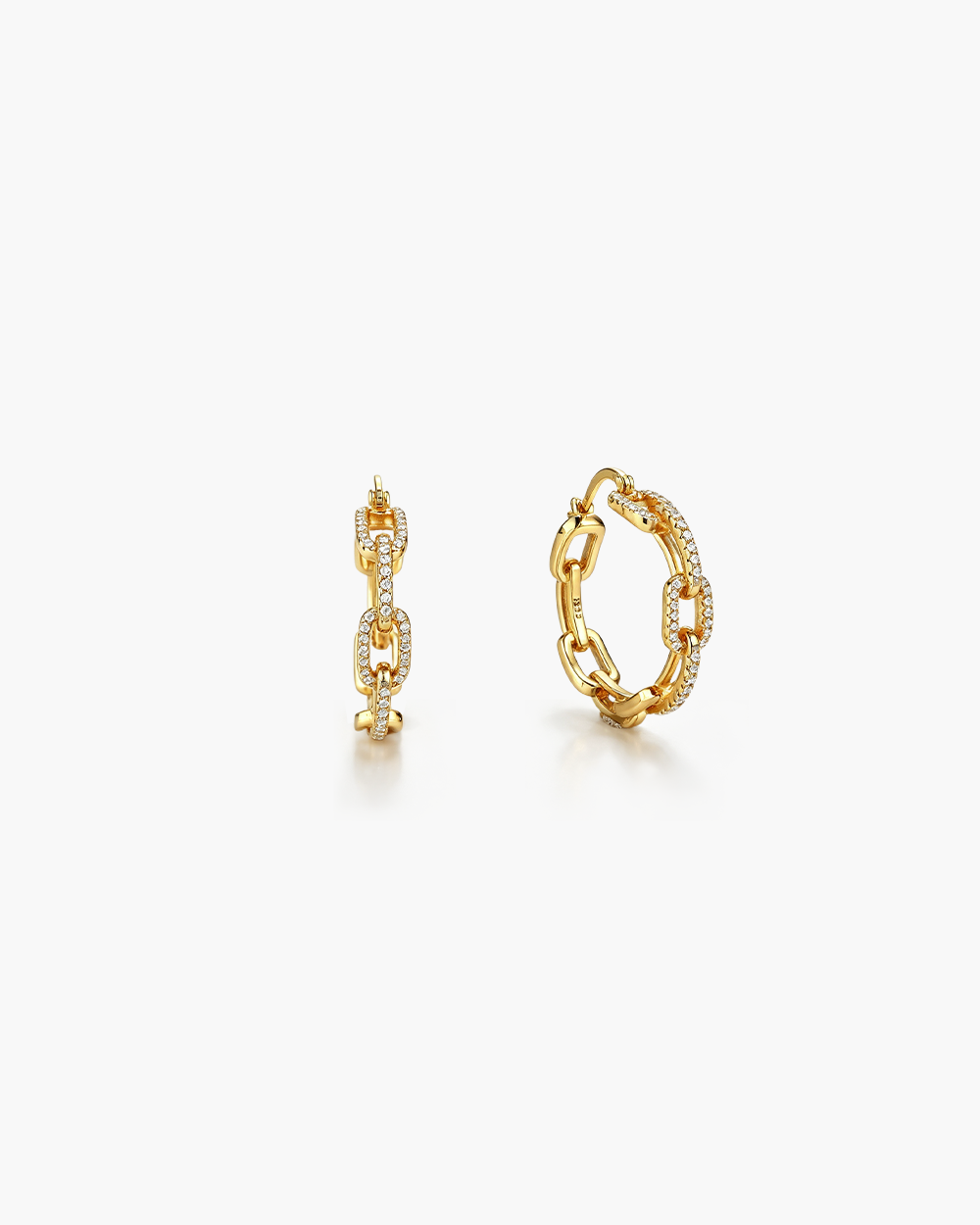 Paperclip Chain Hoop Earrings