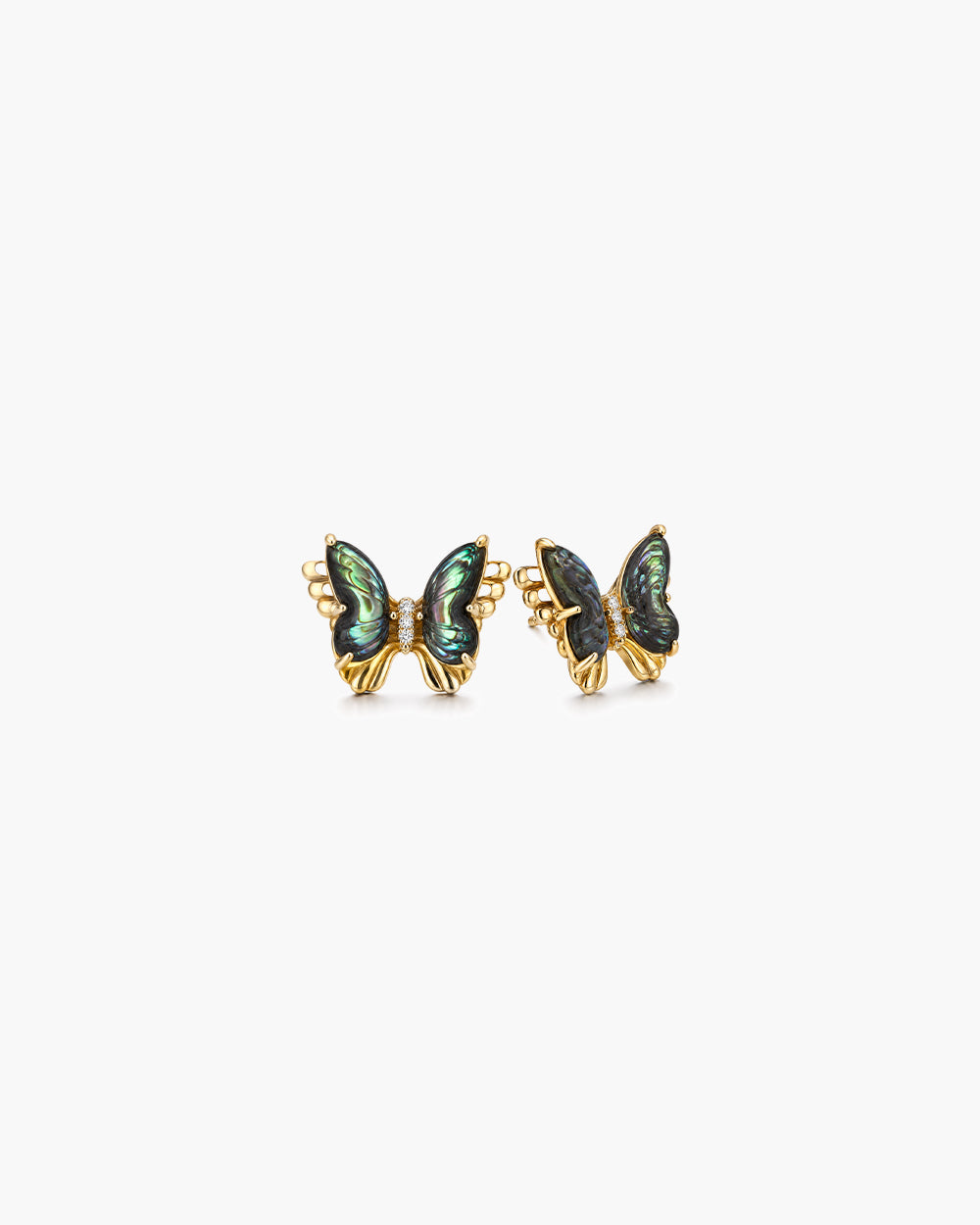 S925 Silver Iridescent Butterfly Earrings