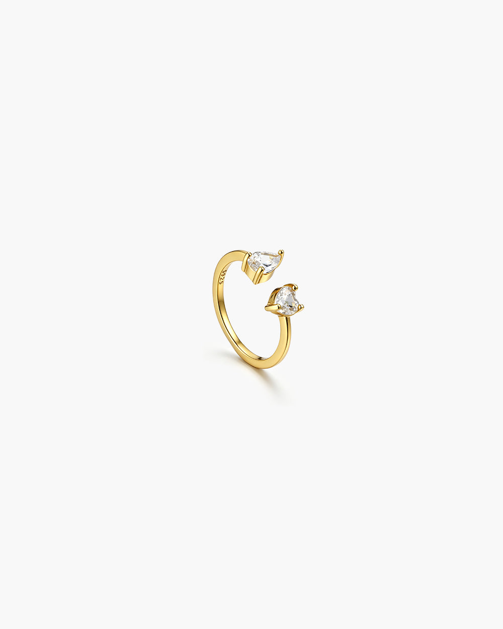 18K Gold Plated CZ Open Ring