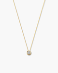 Square Solitaire CZ Pendant Necklace