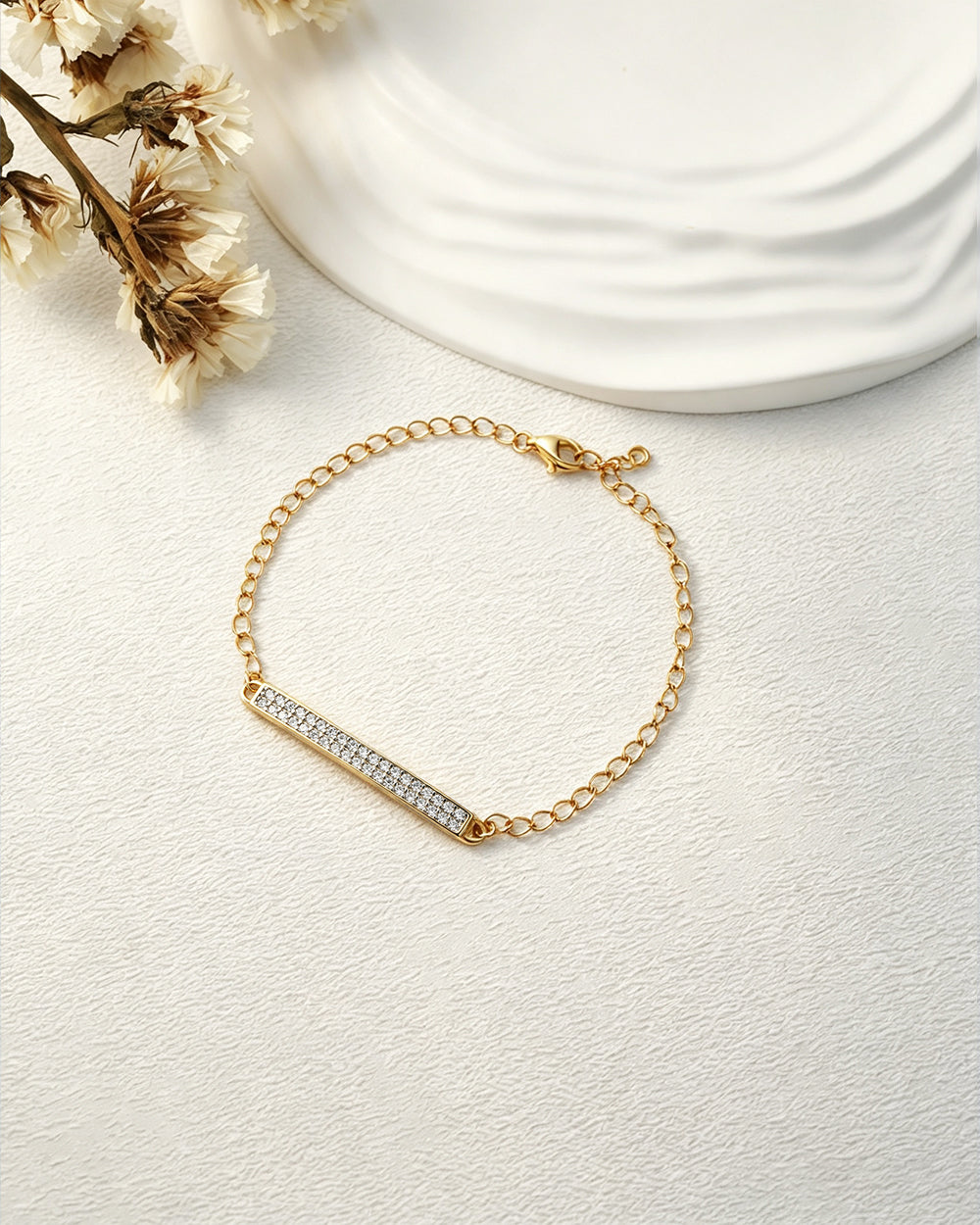 Straight Bar CZ Bracelet