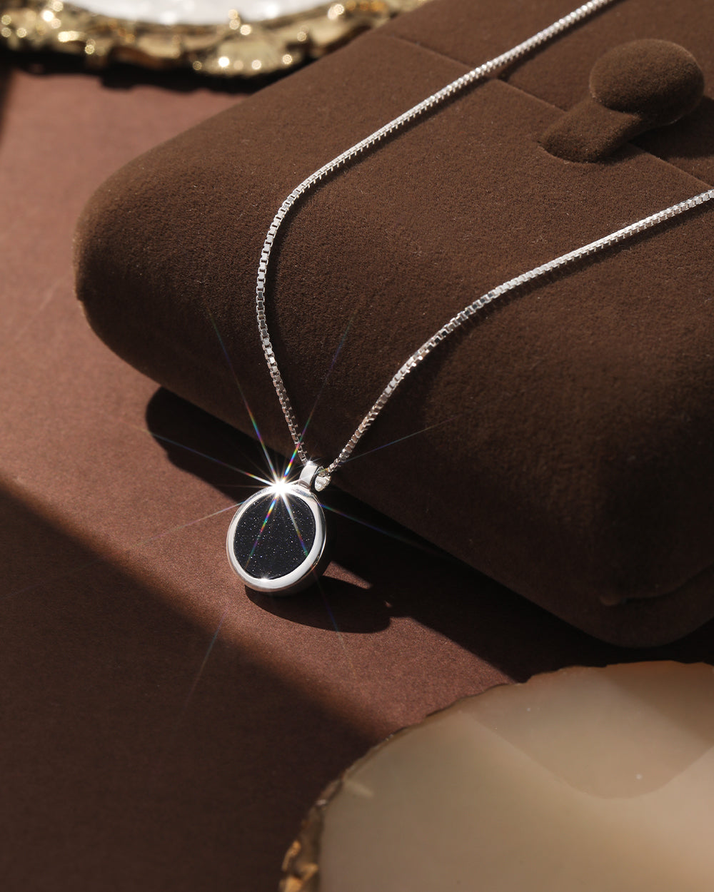 Amethyst Sand Pendant Necklace