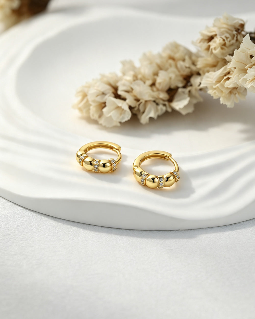 Orbit Huggies Hoop Earrings