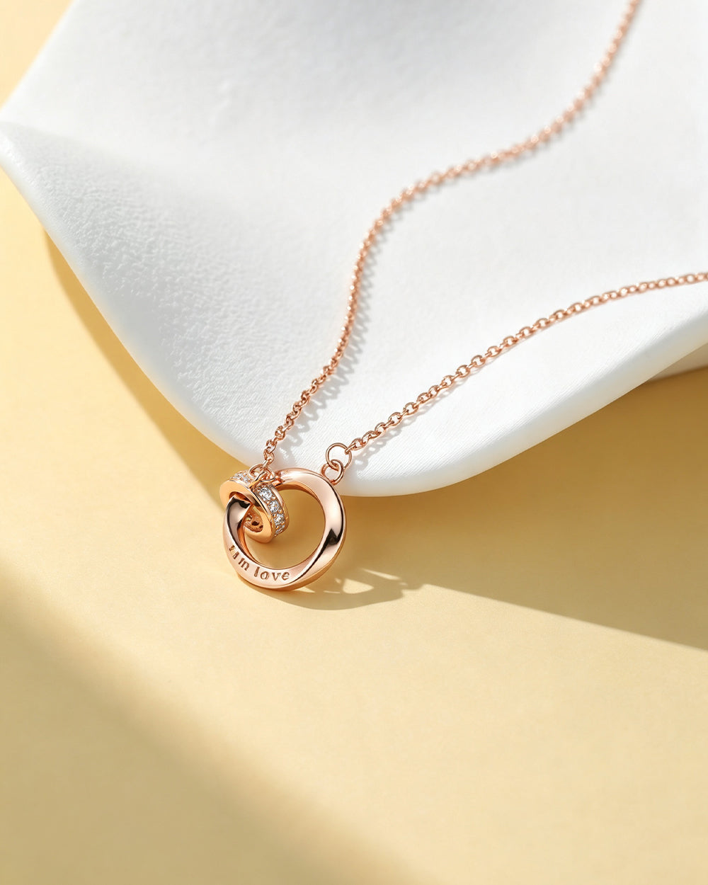 CZ Circle Pendant Necklace