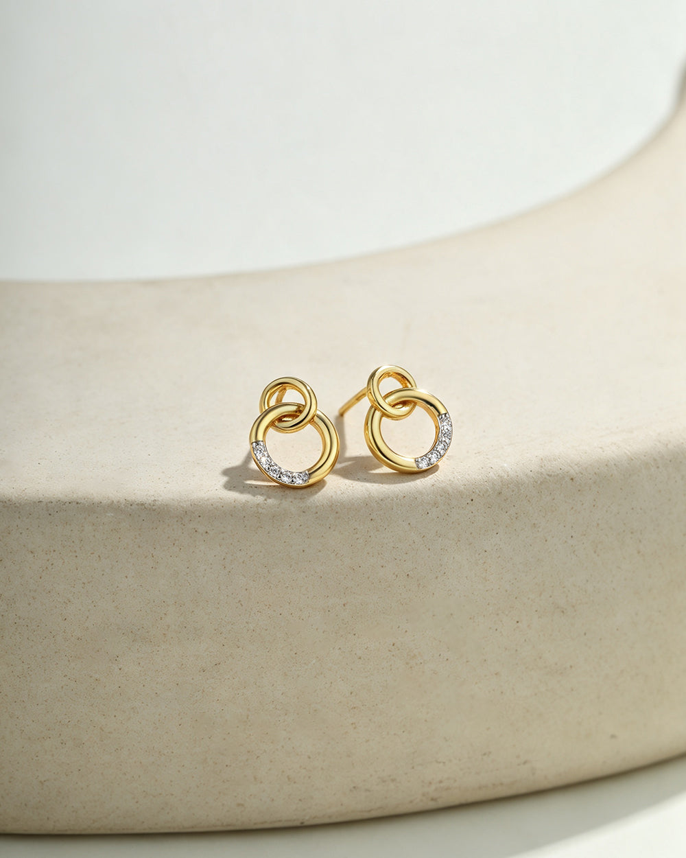 18K Gold Plated Dainty CZ Drop Earrings
