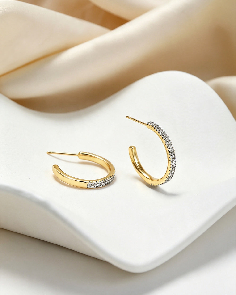 Linear CZ Drop Earrings