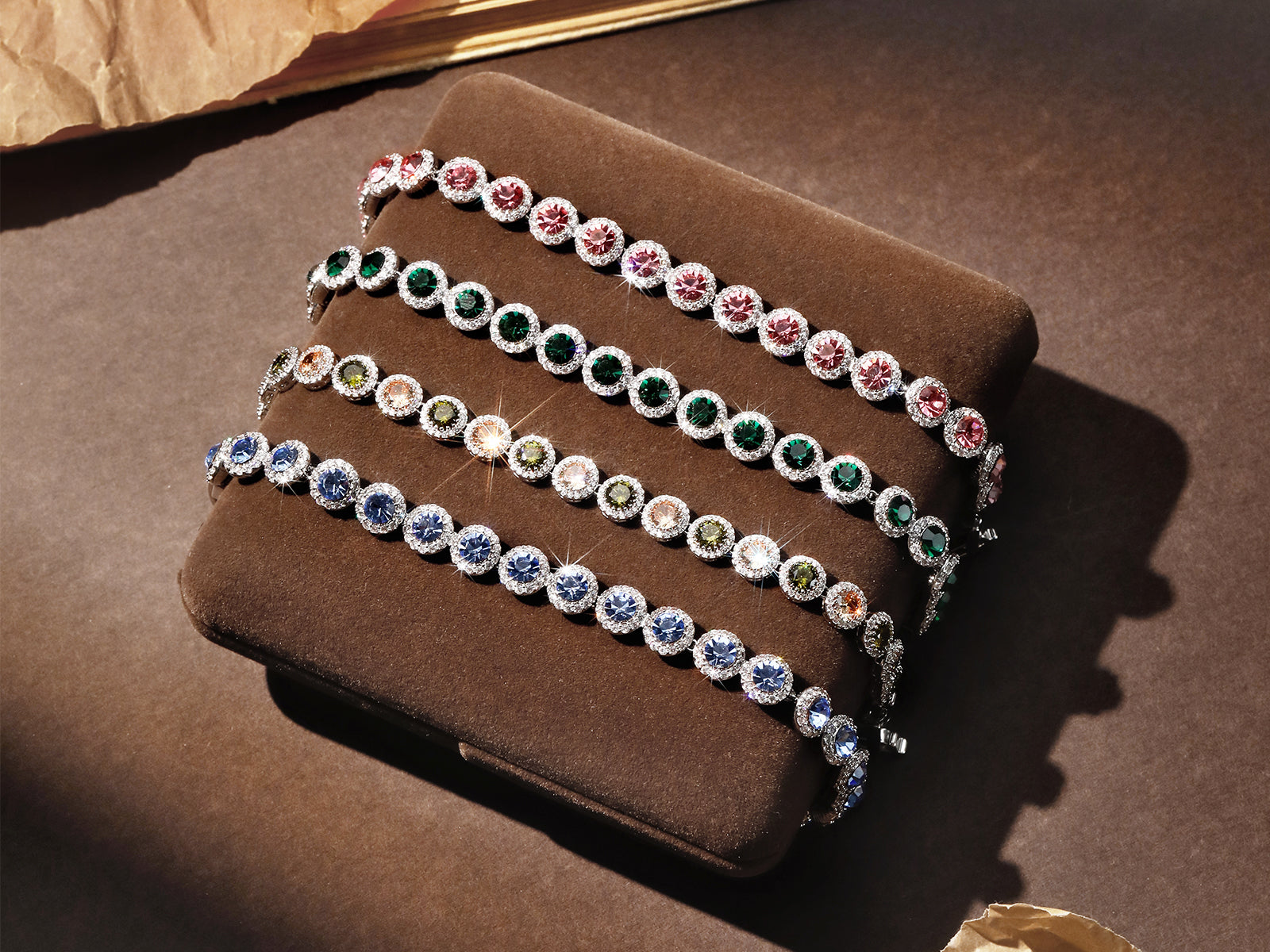 Silver Ball Pave Bead Tennis Bracelet