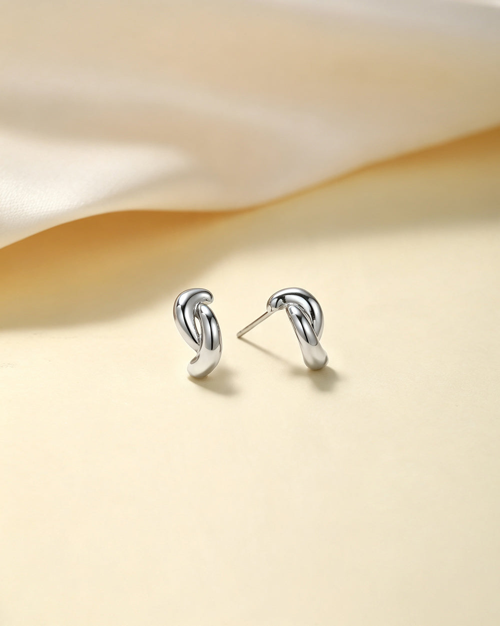 Interlock Link Hoop Earrings
