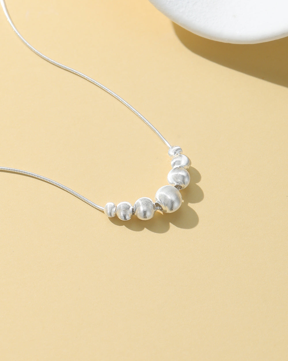 Silver Bead Chain Necklace