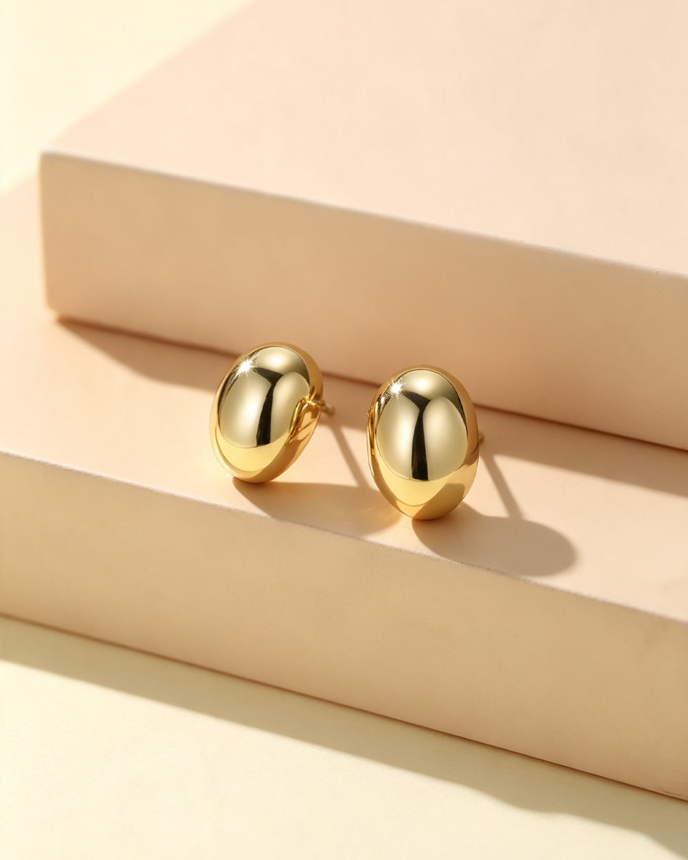 14K Gold Plated Knot Stud Earrings