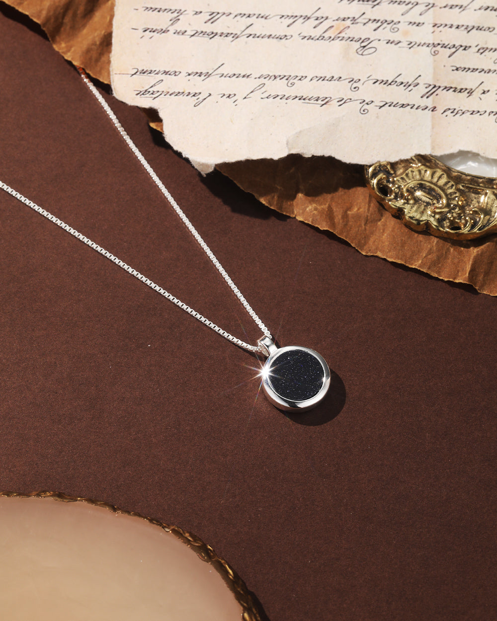 Amethyst Sand Pendant Necklace