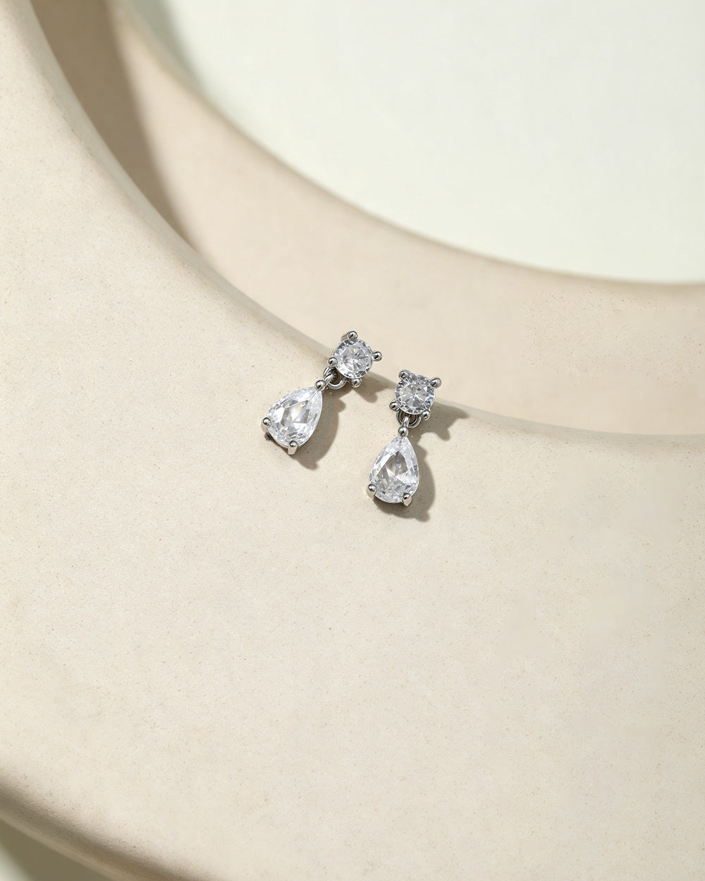 Double-Stone Drop Earrings