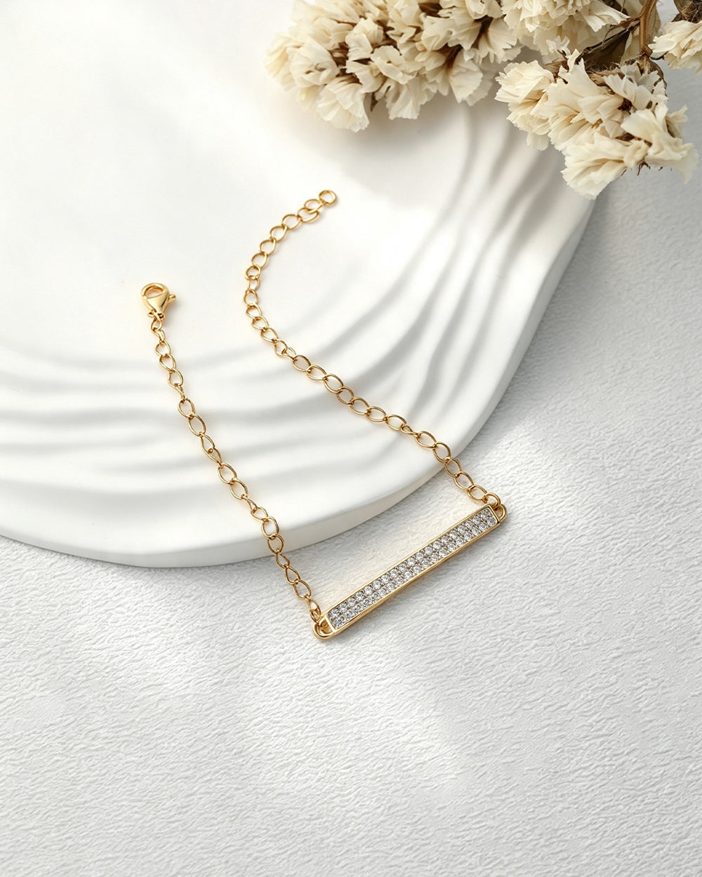 Straight Bar CZ Bracelet