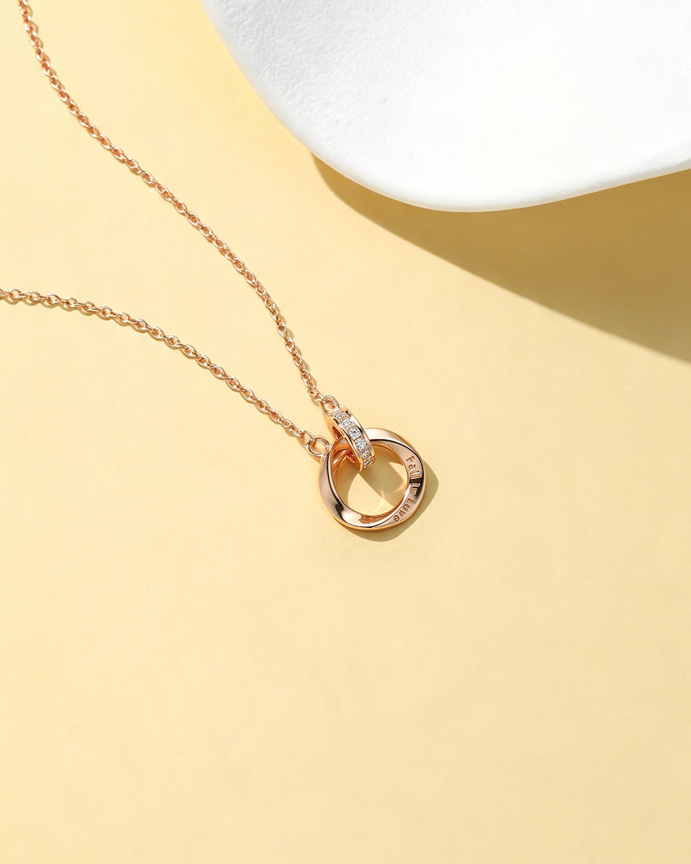 CZ Circle Pendant Necklace