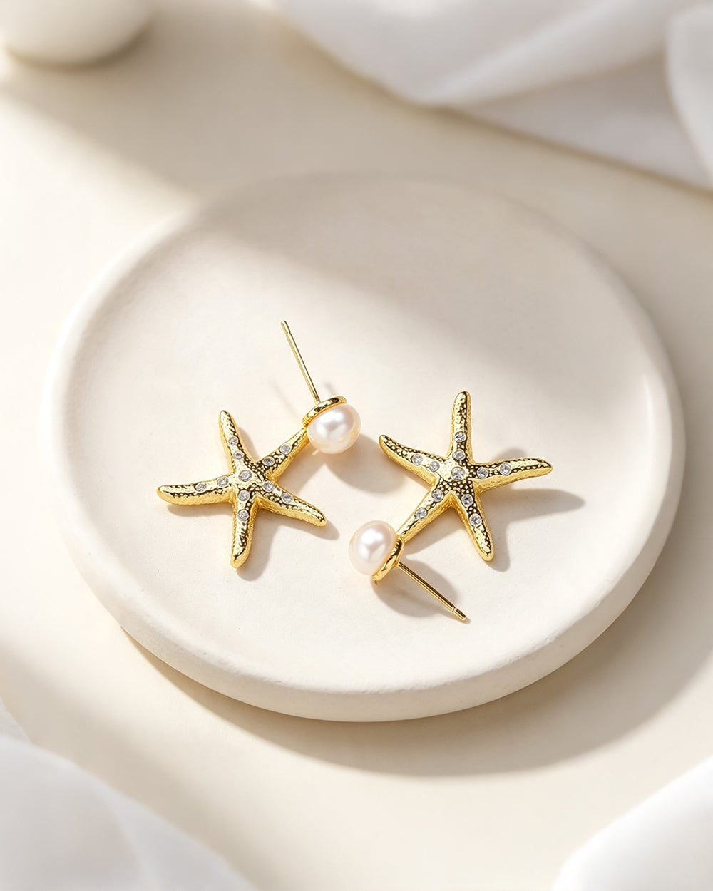 Pearl & CZ Statement Drop Earrings