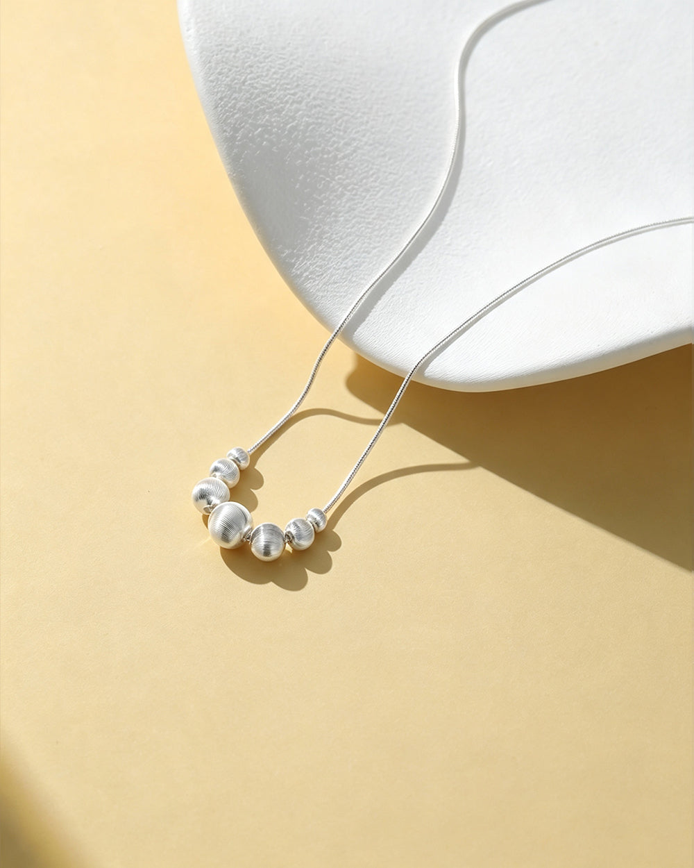 Silver Bead Chain Necklace
