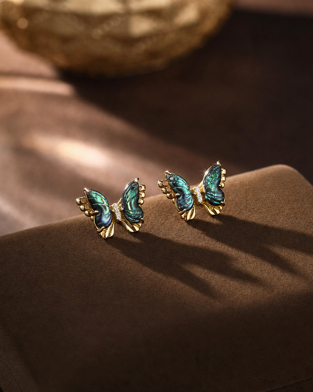S925 Silver Iridescent Butterfly Earrings