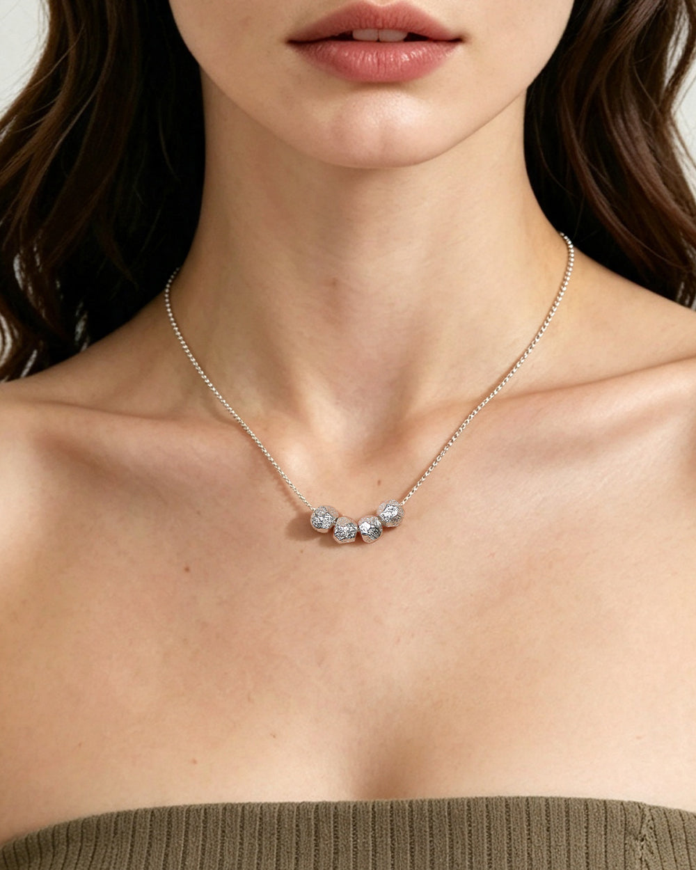 Silver Bead Necklace