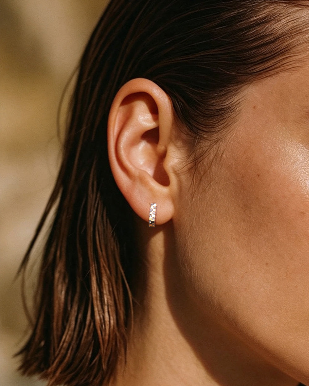 Slim Teardrop CZ Drop Earrings