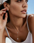 Double-Stone Drop Earrings