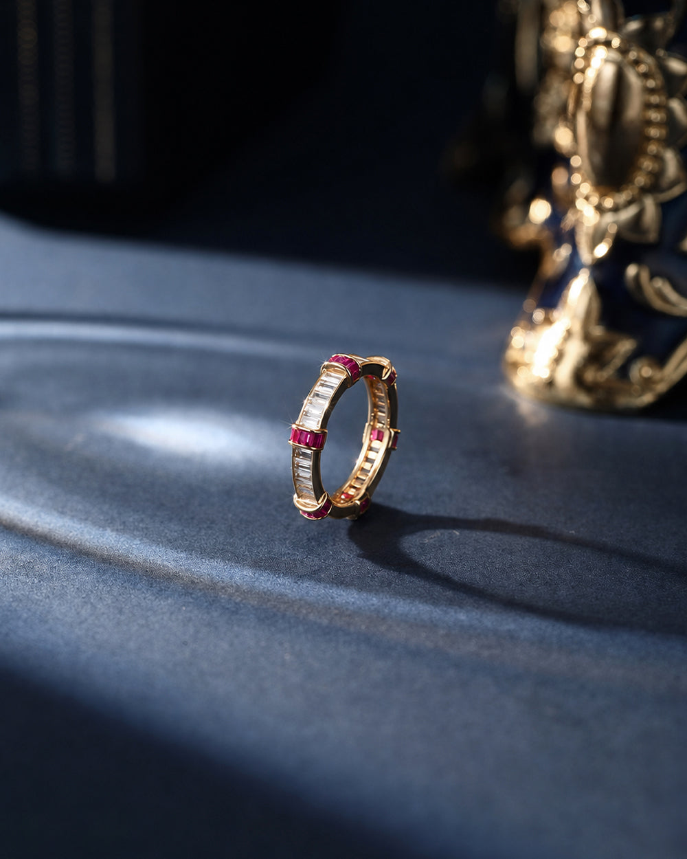 18K gold-plated zircon ring