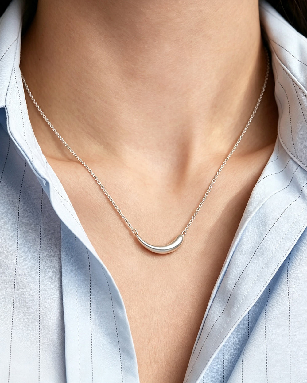 Sterling Silver Bar Necklace