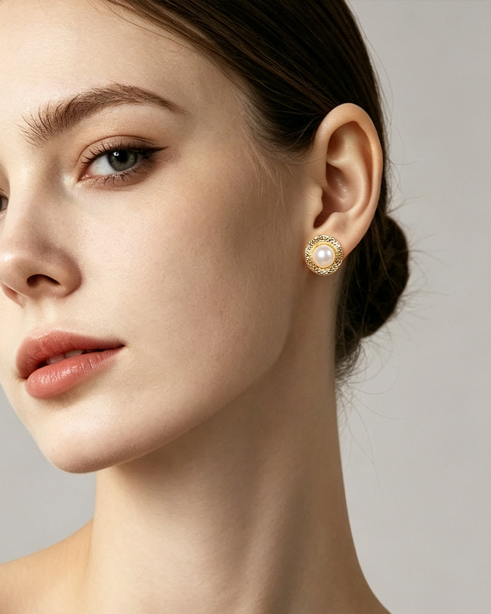 Large Freshwater Pearl Stud Earrings