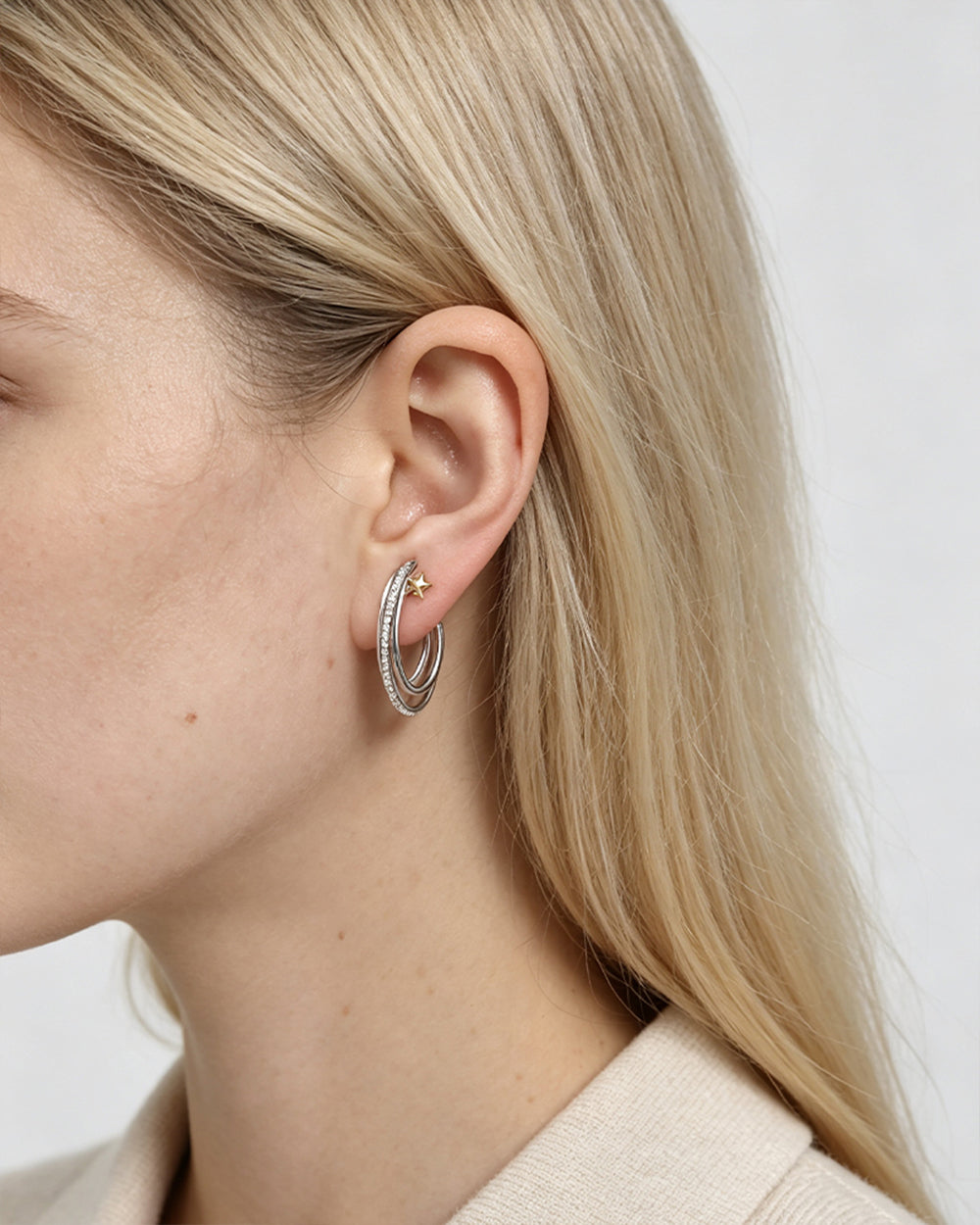Starburst CZ Stud Earrings