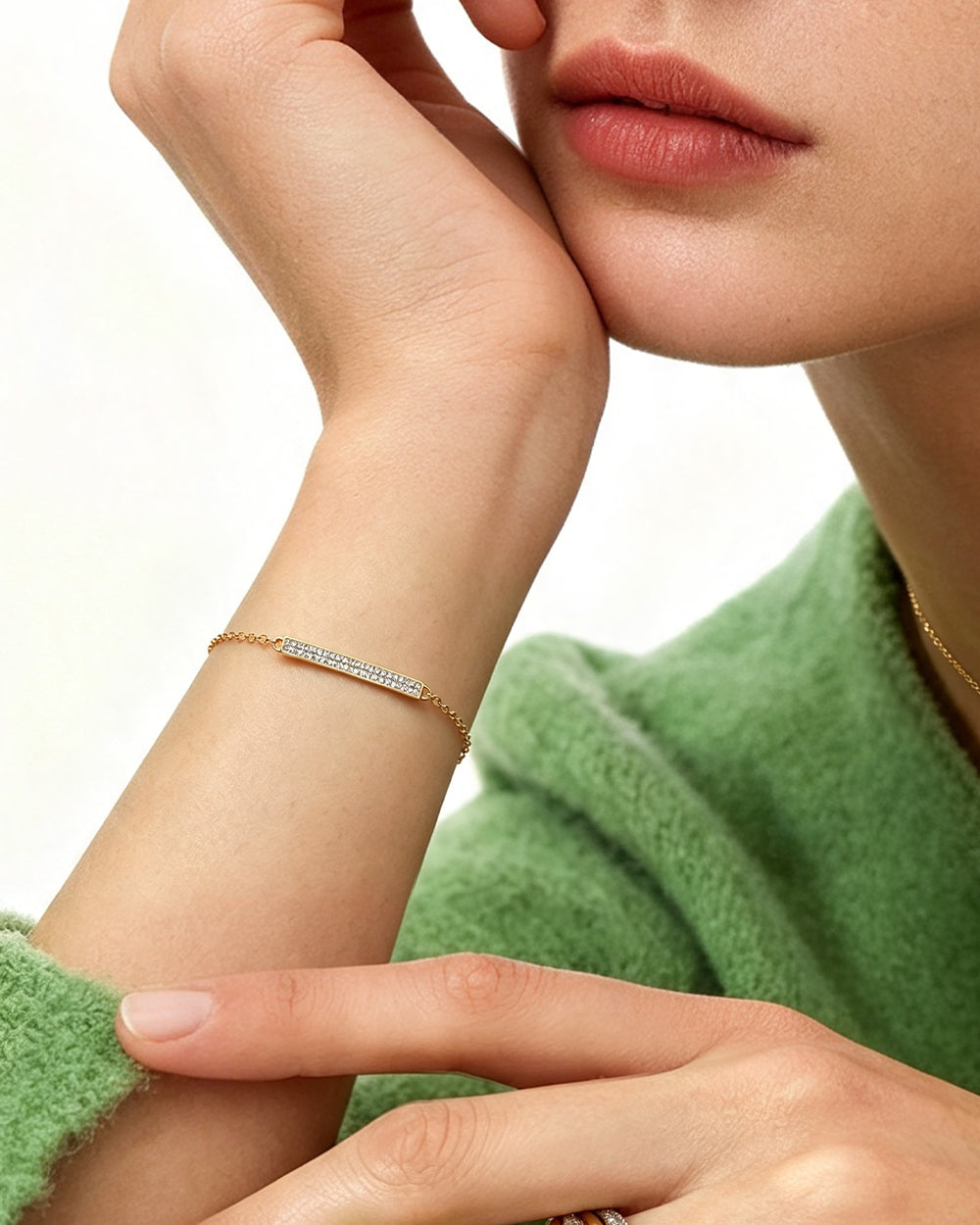 Straight Bar CZ Bracelet