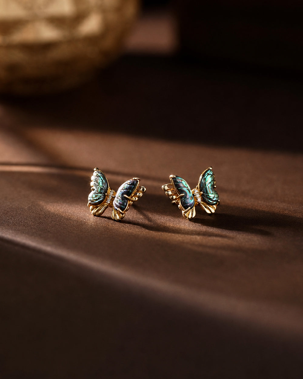S925 Silver Iridescent Butterfly Earrings