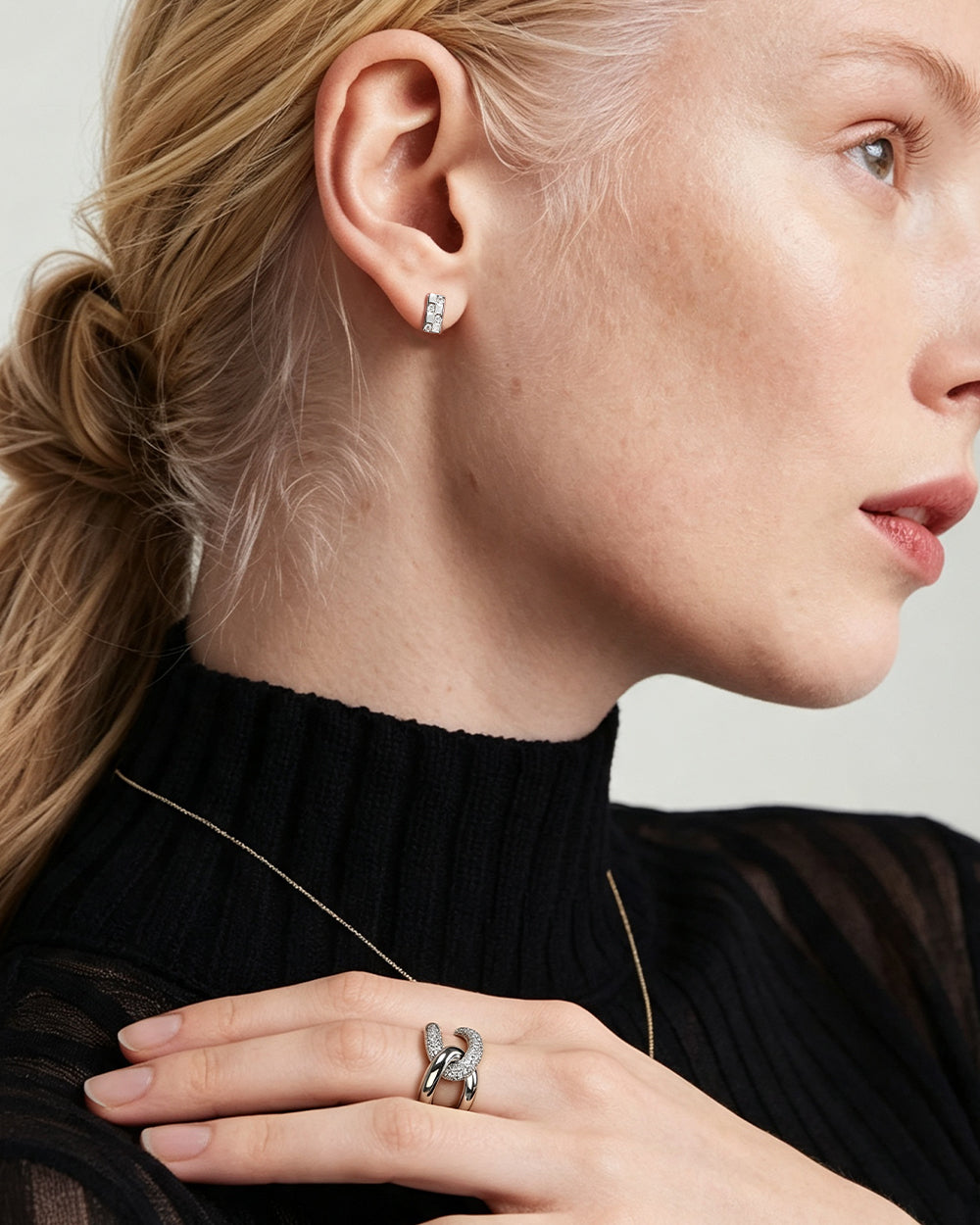 Cluster CZ Cocktail Ring