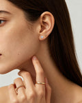 Round Moissanite Small Stud Earrings