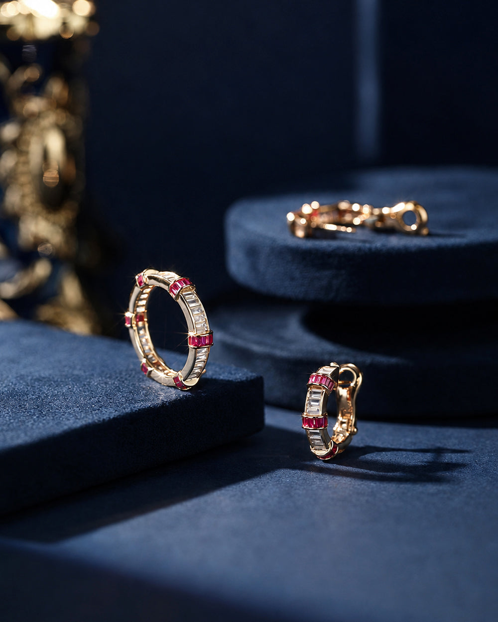 18K gold-plated zircon ring